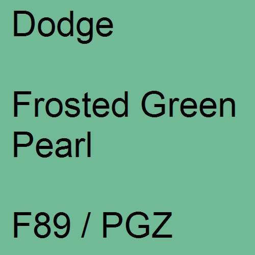 Dodge, Frosted Green Pearl, F89 / PGZ.